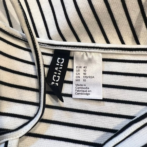 H&M Divided Black & White Sleeveless Dress Size 10 - Picture 9 of 9